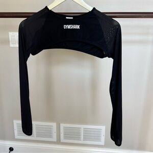 Gymshark Black Mesh Long Sleeve Top